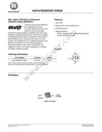 HUFA75639S3ST-F085A Datasheet Cover