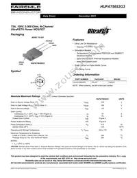 HUFA75652G3 Datasheet Cover