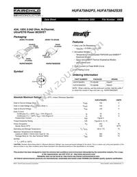 HUFA75842S3ST Datasheet Cover