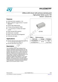 HVLED807PF Datasheet Cover