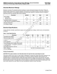 HW025FG Datasheet Page 2