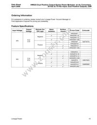 HW025FG Datasheet Page 15