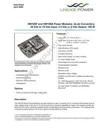HW100F1 Datasheet Cover