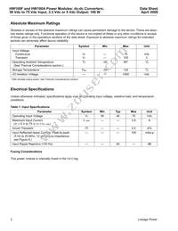 HW100F1 Datasheet Page 2