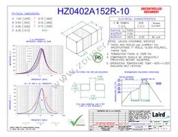 HZ0402A152R-10 Datasheet Cover