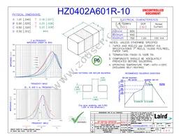 HZ0402A601R-10 Datasheet Cover