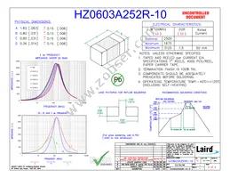 HZ0603A252R-10 Datasheet Cover