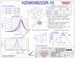 HZ0805B222R-10 Datasheet Cover