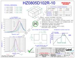 HZ0805D102R-10 Datasheet Cover