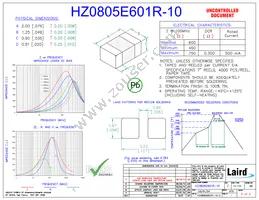 HZ0805E601R-10 Datasheet Cover