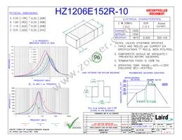 HZ1206E152R-10 Datasheet Cover