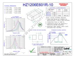 HZ1206E601R-10 Datasheet Cover