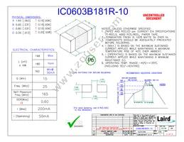 IC0603B181R-10 Datasheet Cover