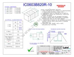 IC0603B820R-10 Datasheet Cover