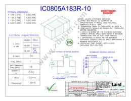 IC0805A183R-10 Datasheet Cover