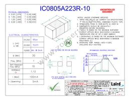 IC0805A223R-10 Datasheet Cover