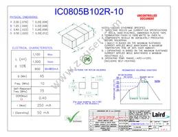 IC0805B102R-10 Datasheet Cover