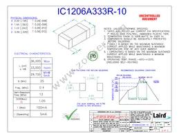IC1206A333R-10 Datasheet Cover