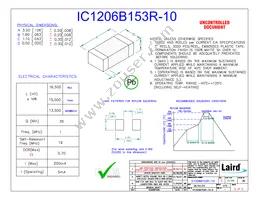 IC1206B153R-10 Datasheet Cover
