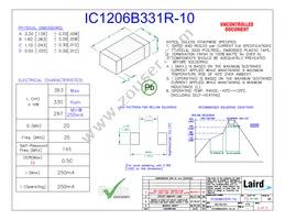 IC1206B331R-10 Datasheet Cover