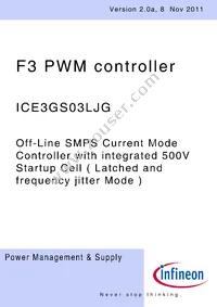 ICE3GS03LJGXUMA1 Datasheet Cover