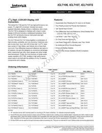 ICL7107RCPL Datasheet Cover