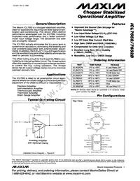 ICL7652CPA+ Datasheet Cover