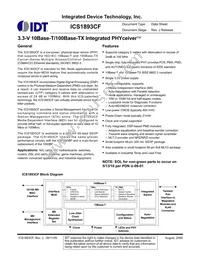 ICS1893CFT Datasheet Cover