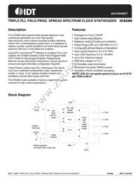 ICS280PGT Datasheet Cover