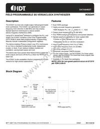 ICS341MPT Datasheet Cover