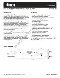 ICS525R-04T Datasheet Cover