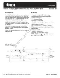 ICS527R-03T Datasheet Cover