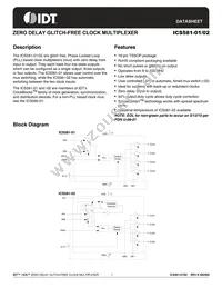 ICS581G-02T Datasheet Cover