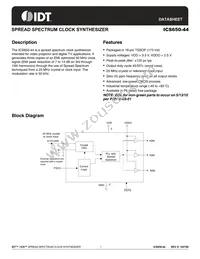 ICS650GI-44T Datasheet Cover