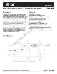 ICS670M-02T Datasheet Cover