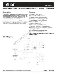 ICS680G-01T Datasheet Cover