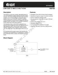 ICS722MLFT Datasheet Cover