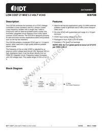 ICS728MT Datasheet Cover