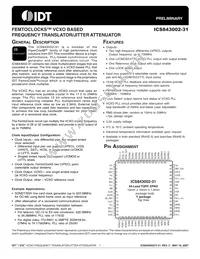 ICS843002BY-31LFT Datasheet Cover