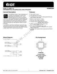 ICS85354AKLFT Datasheet Cover