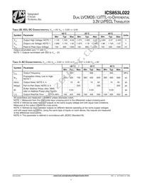 ICS853L022AMLFT Datasheet Page 4