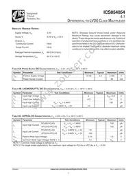 ICS854054AGLFT Datasheet Page 3