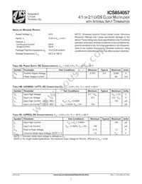 ICS854057AGLFT Datasheet Page 3
