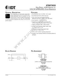 ICS873033AMLFT Datasheet Cover