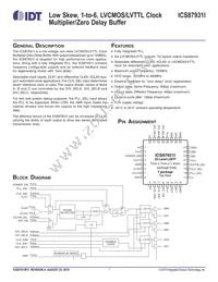 ICS87931BYILFT Datasheet Cover