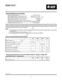ICS9112AG-27T Datasheet Page 2