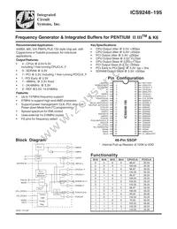 ICS9248BF-195 Datasheet Cover
