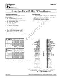 ICS951411BGLFT Datasheet Cover