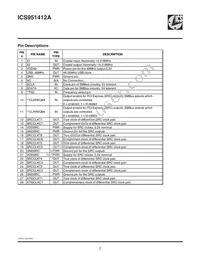 ICS951412AGLFT Datasheet Page 2