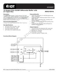 ICS9EX21501AKLFT Datasheet Cover